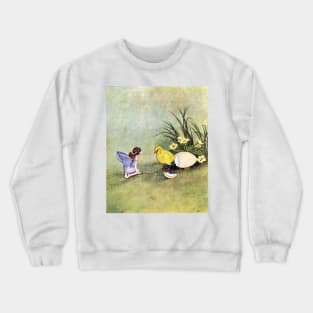 Spring Fairy and Chick - Ida Rentoul Outhwaite Crewneck Sweatshirt